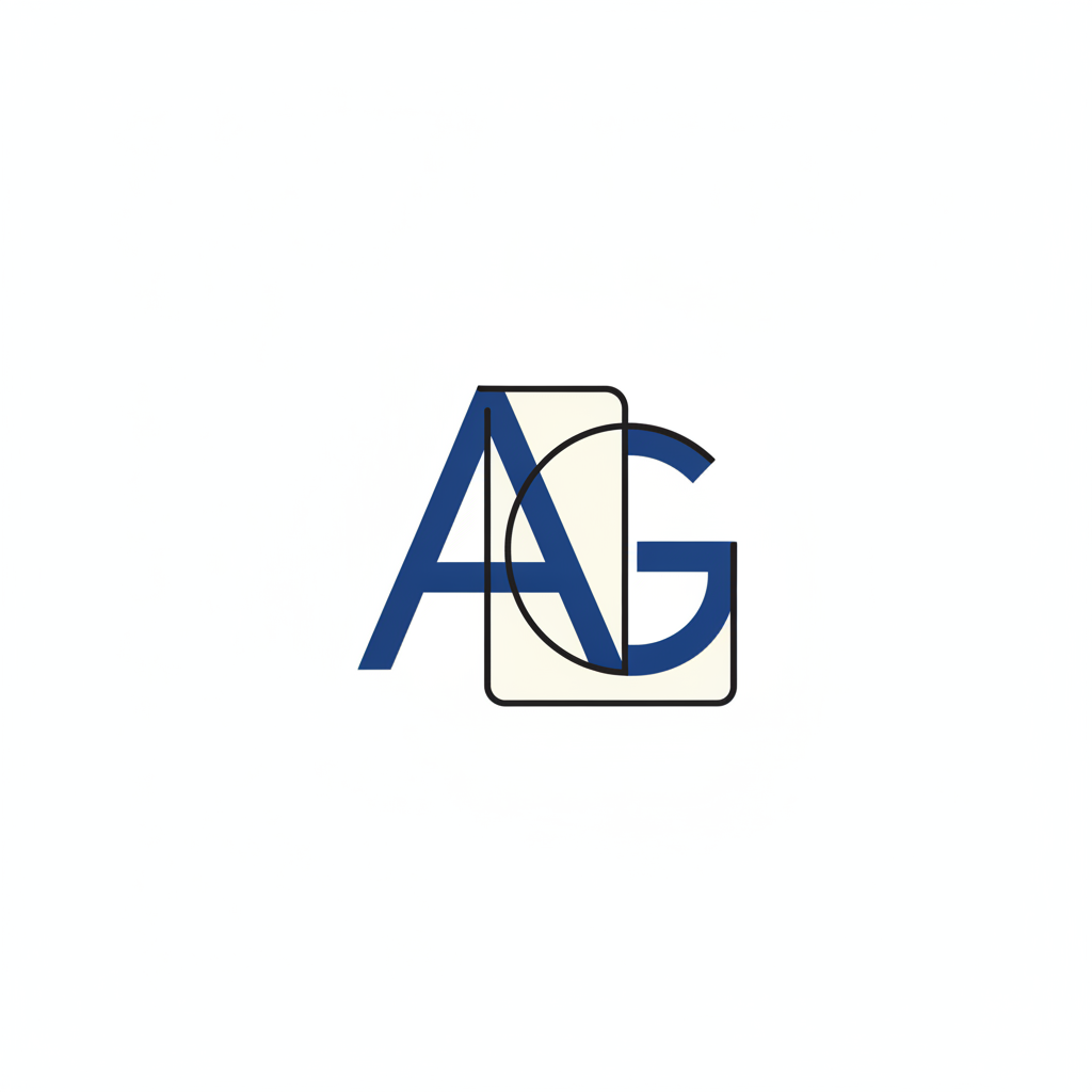 Logo AvisCroissance — les lettres A et G imbriquées en trait unique